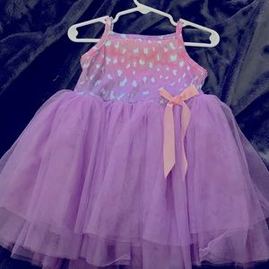 Sweet little summer dress with soft full tutu skirt, leopard print top! 12-18 m